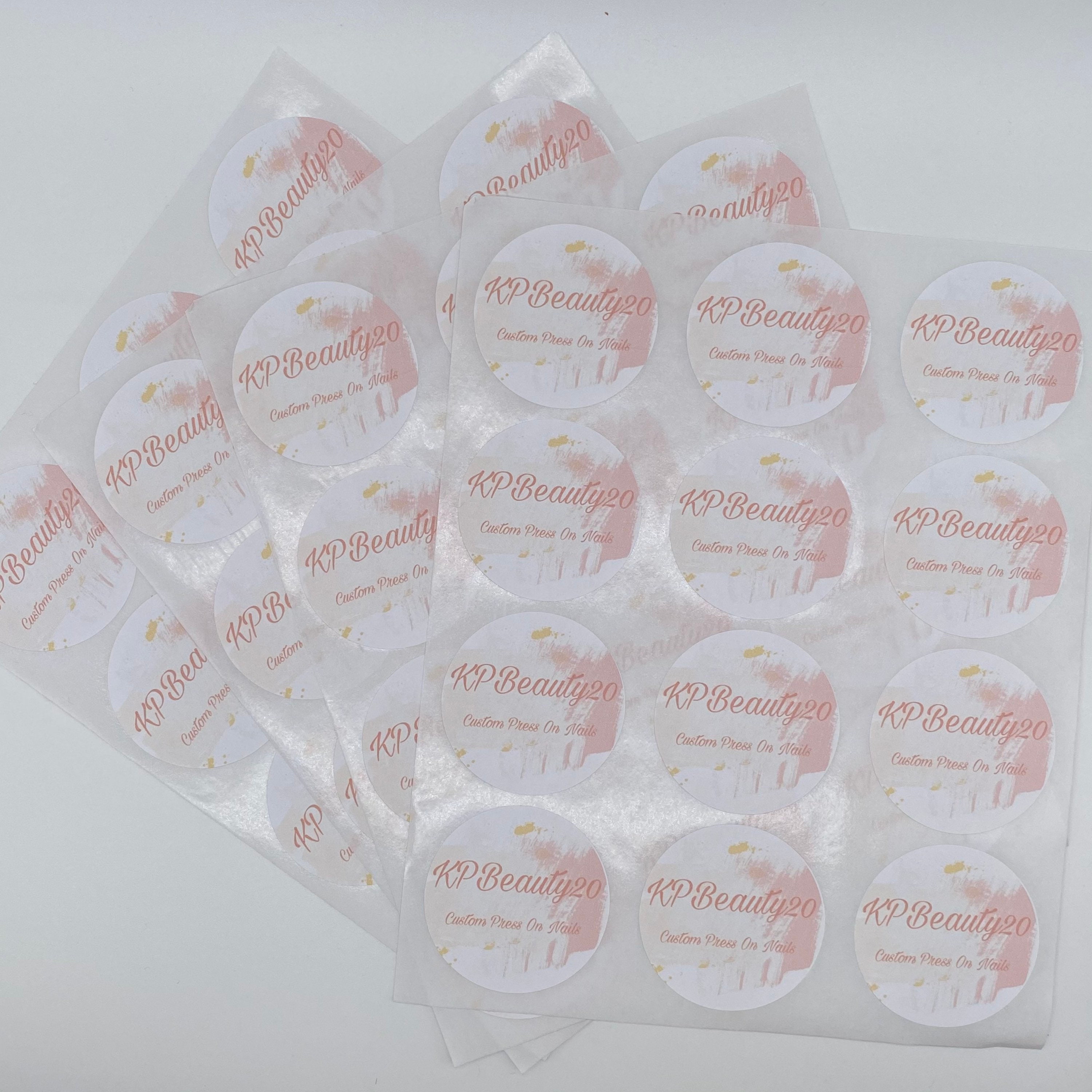 Circular Logo Stickers Branded Company Round Business Etsy