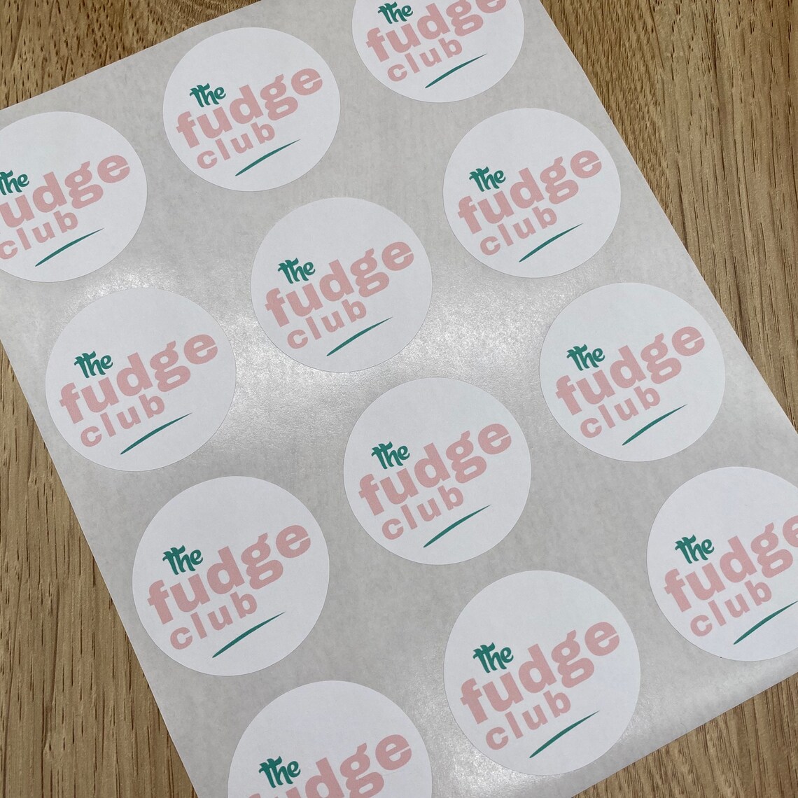 Circular Logo Stickers Branded Company Round Business Etsy