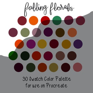 Falling Florals Color Palette for Procreate