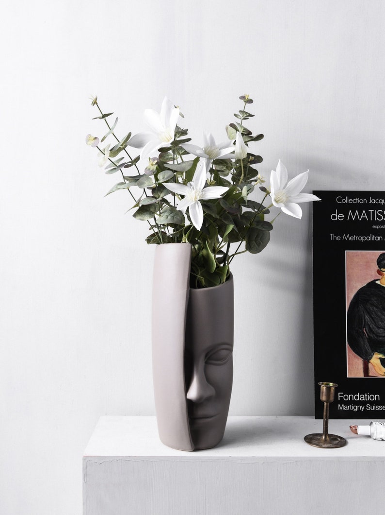 Lovely Christmas Gift Best Gif Home Decor Vase Unique Decorative Flower Vase Perfect Birthday Gift Face Flower Vase Nice Flower Vase