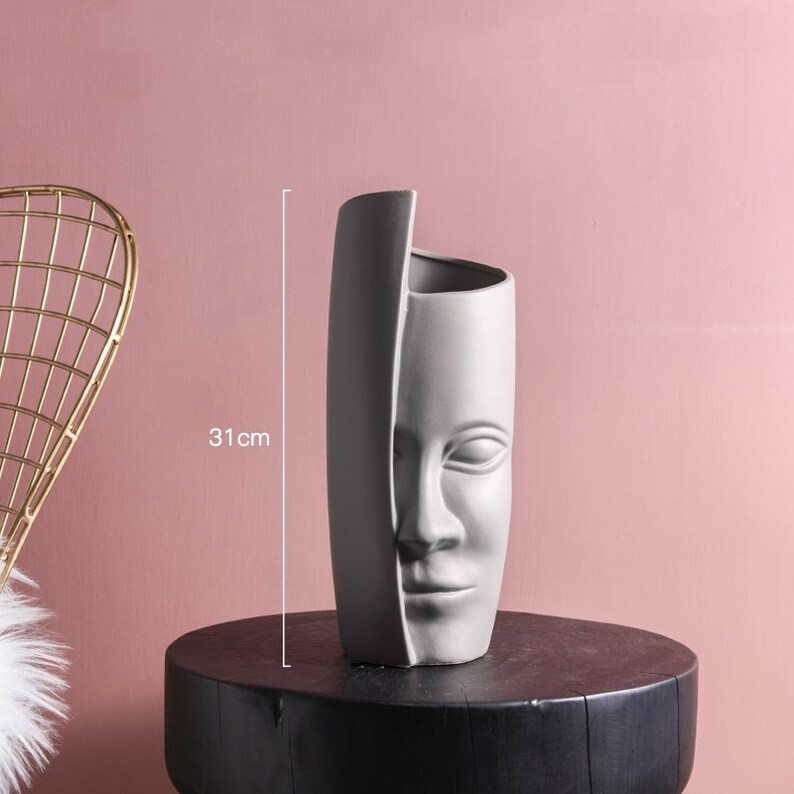 Lovely Christmas Gift Best Gif Home Decor Vase Unique Decorative Flower Vase Perfect Birthday Gift Face Flower Vase Nice Flower Vase