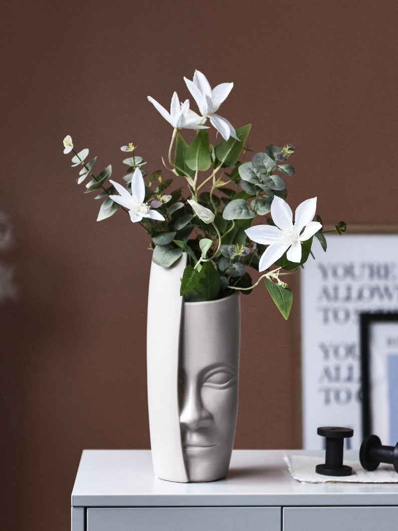 Lovely Christmas Gift Best Gif Home Decor Vase Unique Decorative Flower Vase Perfect Birthday Gift Face Flower Vase Nice Flower Vase