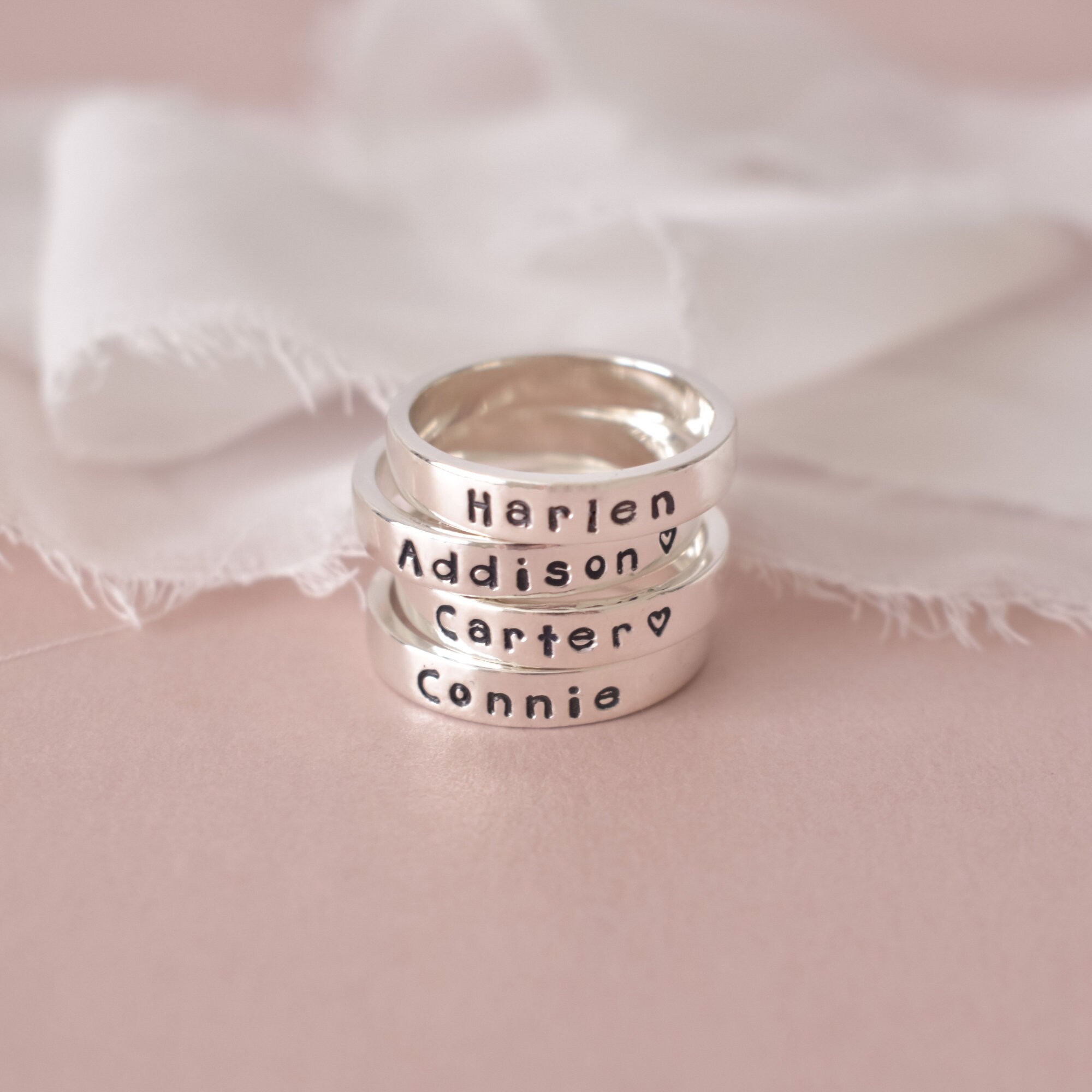 Personalized Dog Name Ring Custom Pet Name Ring Sterling Etsy