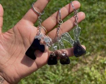 Black Letter Keychains