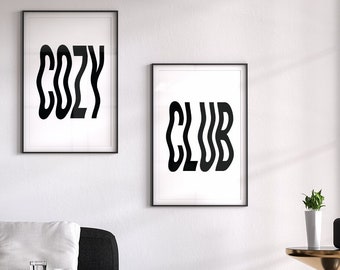 Przytulny wydruk artystyczny, Przytulny wydruk cyfrowy, Czarno-biała przytulna sztuka, Przytulny wydruk cyfrowy, Przytulna sztuka do druku, Duży wydruk do salonu, Sztuka w akademiku