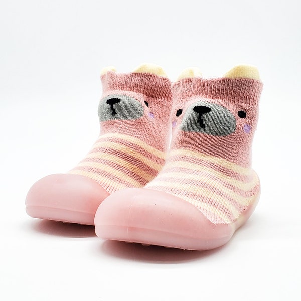 Bear Cub Baby Booties - Non Slip - Gender Neutral - Infant/Toddler Booties - Baby Socks - Breathable Active