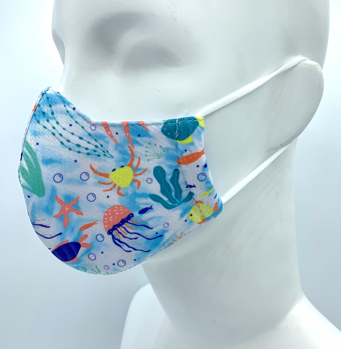 4Pack Fish Aquarium Face Masks / Kids Fabric Face Mask / Etsy