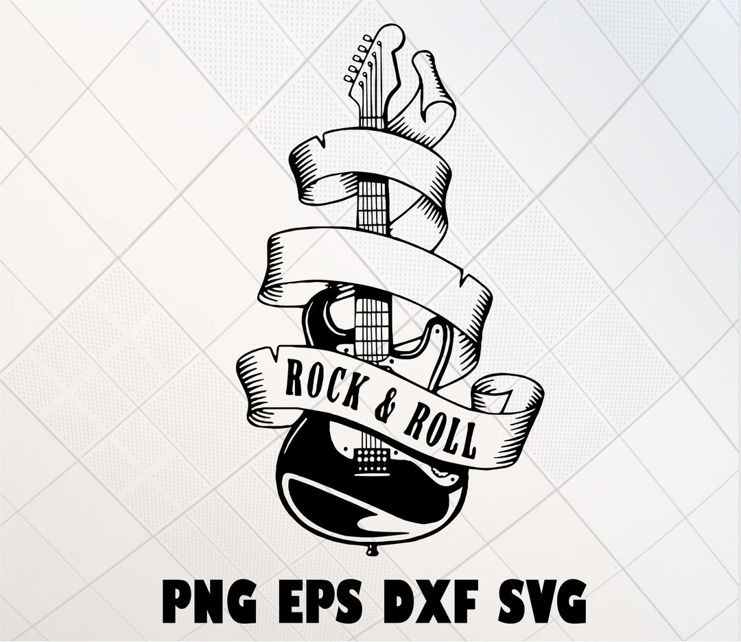 Rock and Roll Svg, Rock Svg, Guitar Svg, Electric Guitar Svg, Music Svg ...