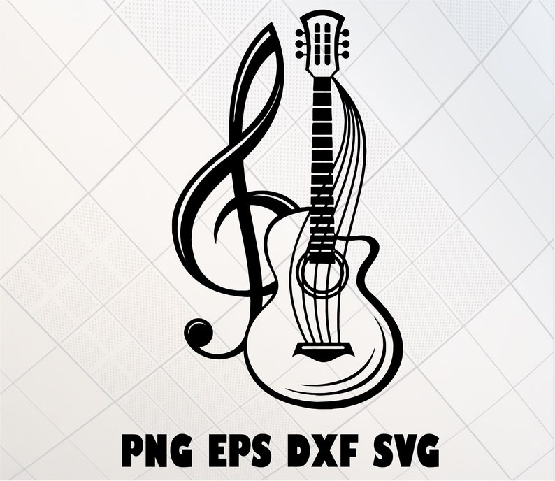 music svg clef svg silhouette svg file for cricut clipart music notes svg guitar svg cut file