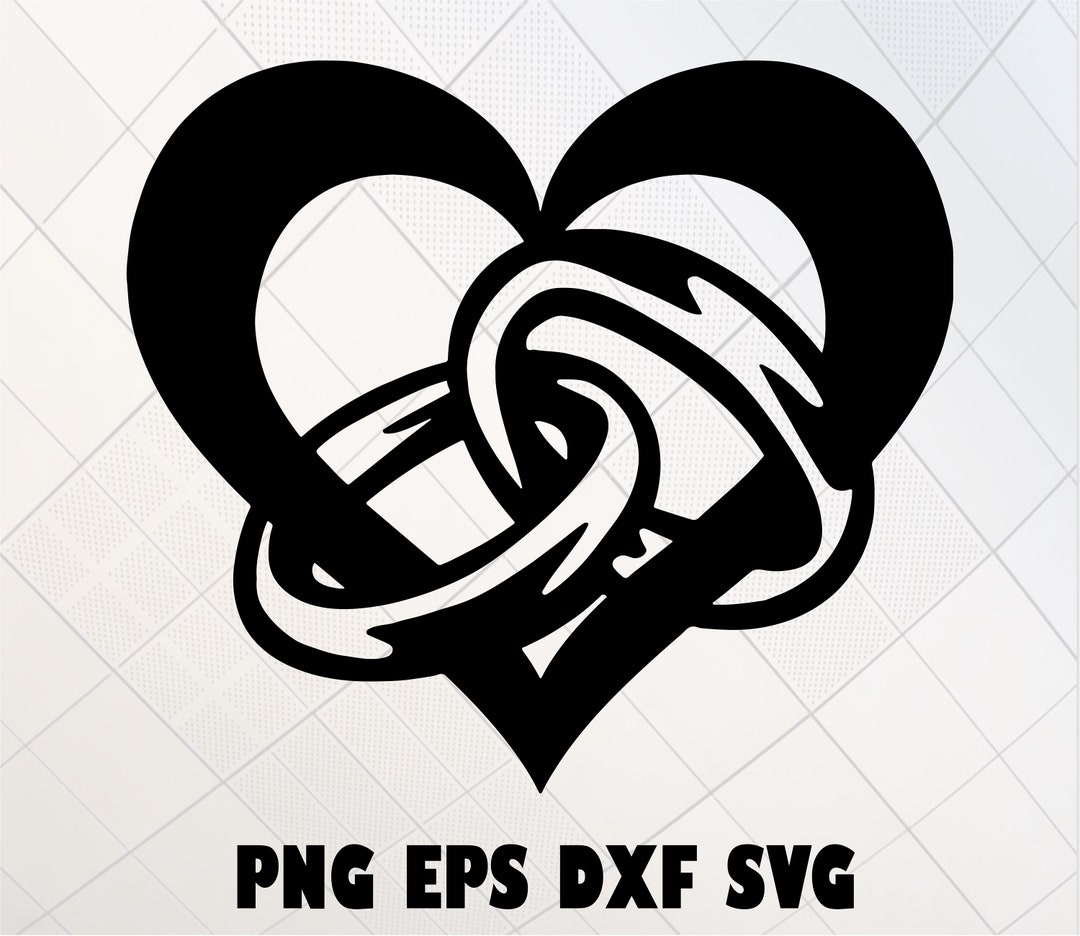 Heart Svg Wedding Rings Svg Married Svg Just Married Svg Etsy