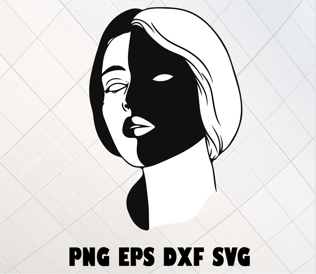 Black Girl Svg White Girl Svg Girl Svg Tattoo Sketch Svg Etsy