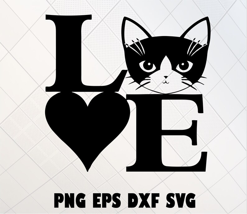 Download Silhouette Love Cats Svg Cat Silhouette Cat Svg Svg File For Cricut Cat Mom Svg Cat Cut File Love Svg Cut File Art Collectibles Digital Vadel Com