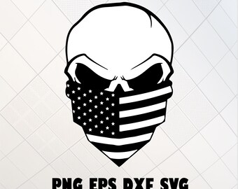 American Flag Mask Svg - Etsy