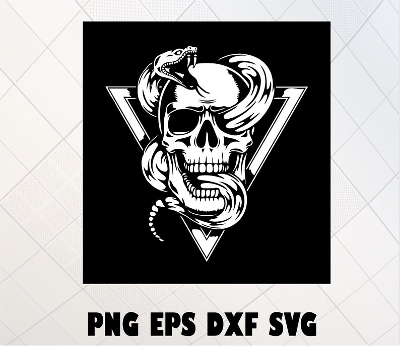Download Skull svg snake svg snake silhouette snake cut file skull ...