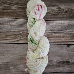 Speckled Spring Hand Dyed Yarn on Extrafine Superwash Merino