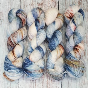 Changing Tides Hand Dyed Yarn on Extrafine Superwash Merino
