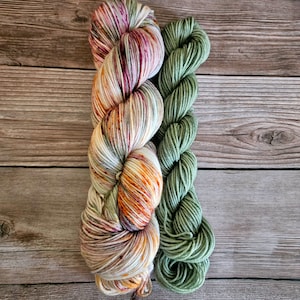 Crisp Autumn Days Hand Dyed Yarn on Extrafine Superwash Merino