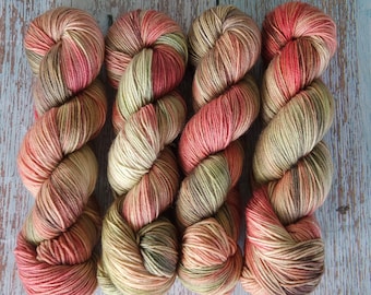 Appalachian Christmas-Hand Dyed Yarn on Extrafine Superwash Merino