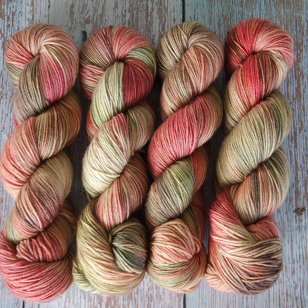 Appalachian Christmas-Hand Dyed Yarn on Extrafine Superwash Merino