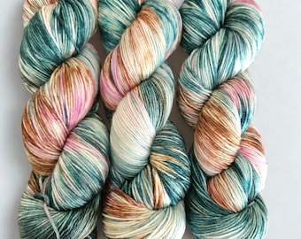 Woodland Winter Hand Dyed Yarn on Extrafine Superwash Merino