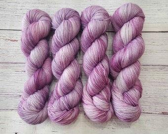 Lavender Fields- Hand Dyed Yarn on Extrafine Superwash Merino