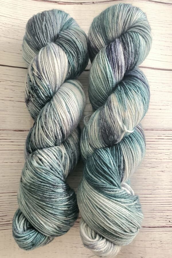 Glacier Storm Hand Dyed Yarn on Extrafine Superwash Merino - Etsy