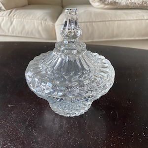 Antique crystal jar