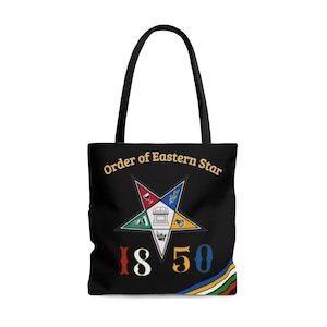 Order of Eastern Star Tote OES Carryall Bag, 1850,  All Colors Personalized tote