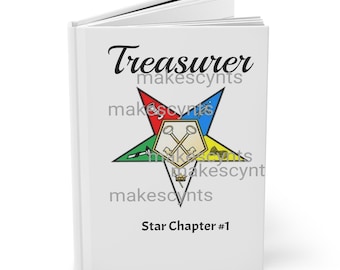 Order of the Eastern Star Treasurer Journal, Custom Print Notepad, Notebook