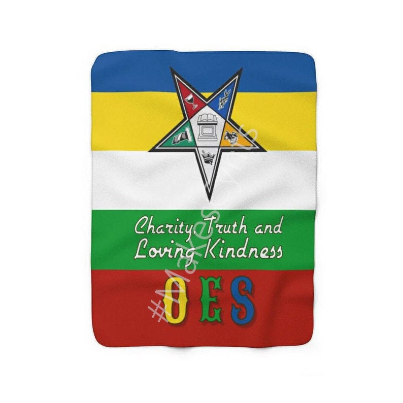 OES Sherpa Fleece Blanket Order of Eastern Star Throw Blanket Etsy