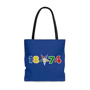 Order of Eastern Star Tote OES Carryall Bag, 1874,  Star point Colors Personalized tote