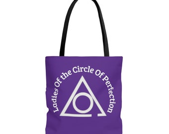 Ladies Of the Circle Of Perfection Tote LOCOP Carryall Bag, Purple Personalized tote