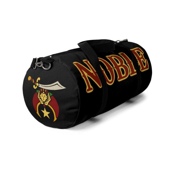 Noble Duffel Bag, Masonic Travel Tote, Shriners Gym Bag, Sports Bag, Carry on, Personalize