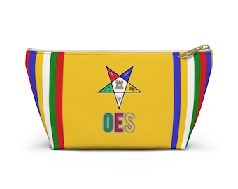 Order of Eastern Star Custom Pouch with T-bottom OES gift Personalize with Name