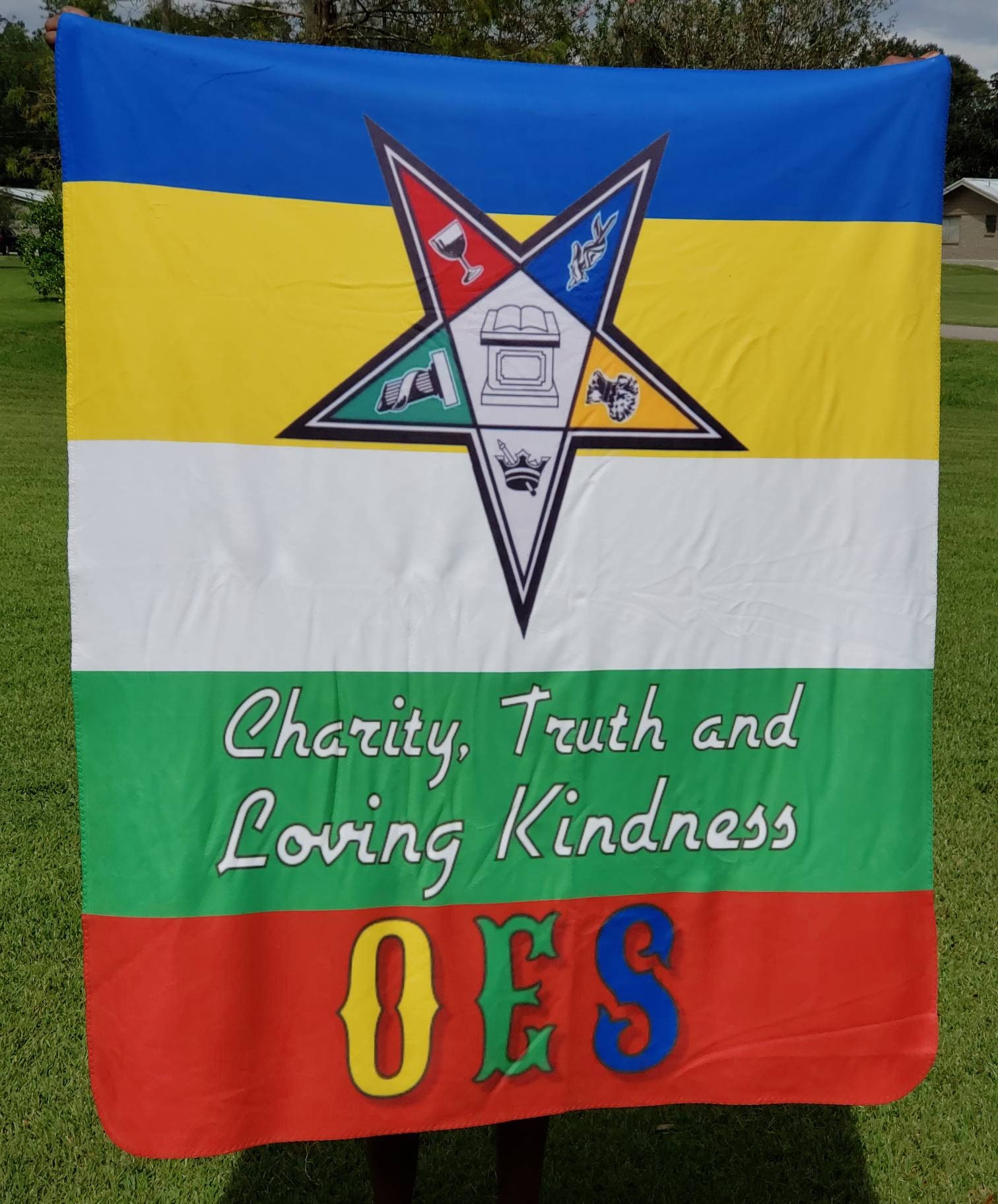 OES Sherpa Fleece Blanket Order of Eastern Star Throw Blanket Etsy