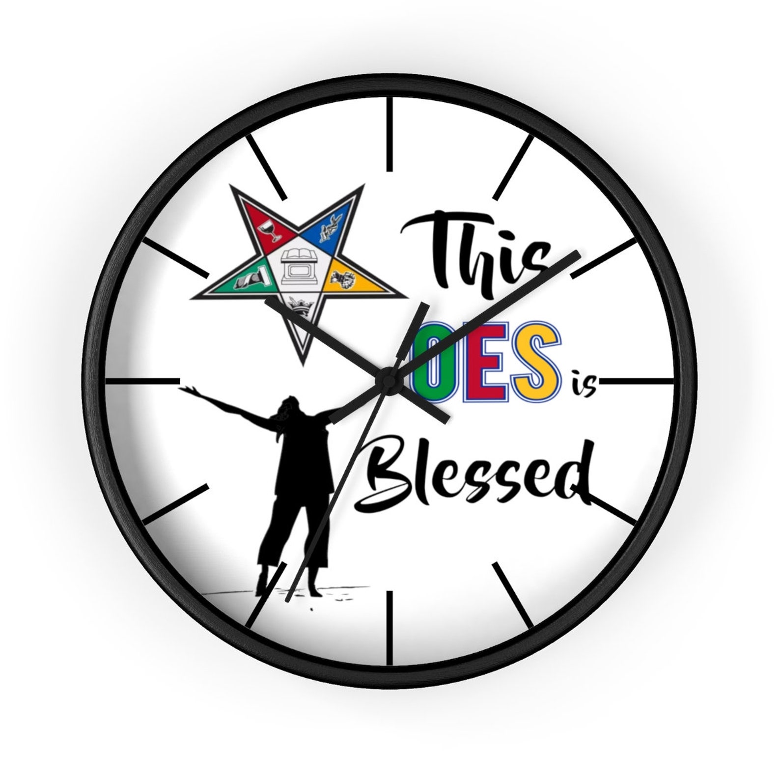 Order of Eastern Star Wall Clock OES 10 Round Clock. Etsy UK