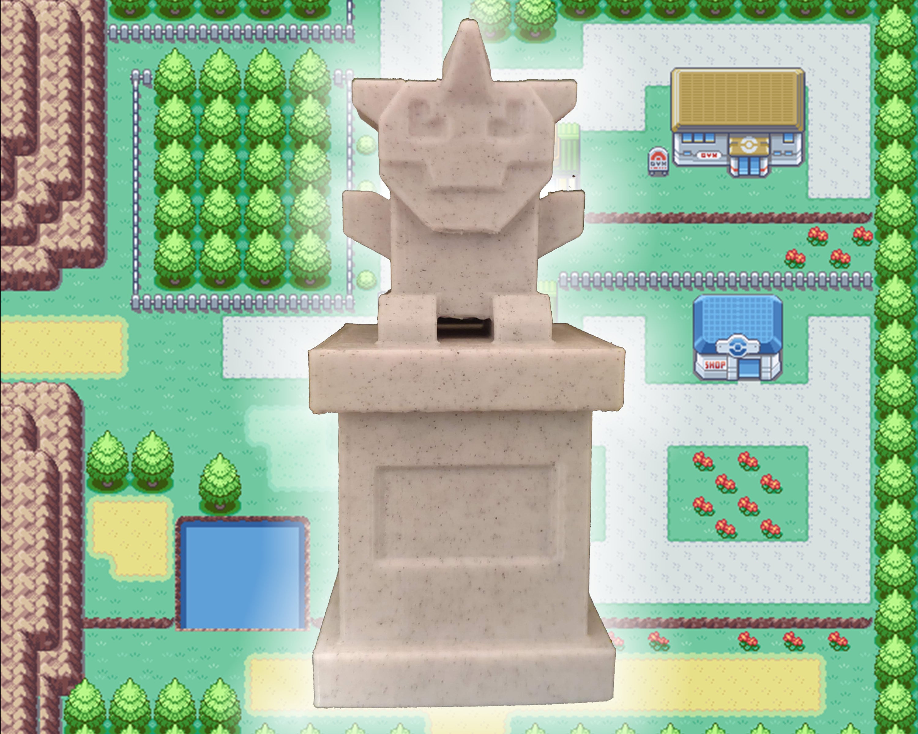 Pokemon Gym Statues Etsy
