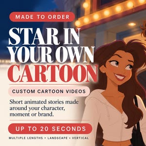 Custom 2D Cartoon Video | Personalized Animated Story (Up to 20 Seconds)