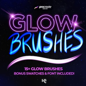 15+ Procreate Glow Brushes & Colour Swatches