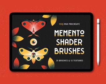 35 Shader Brushes and 12 textures for Procreate