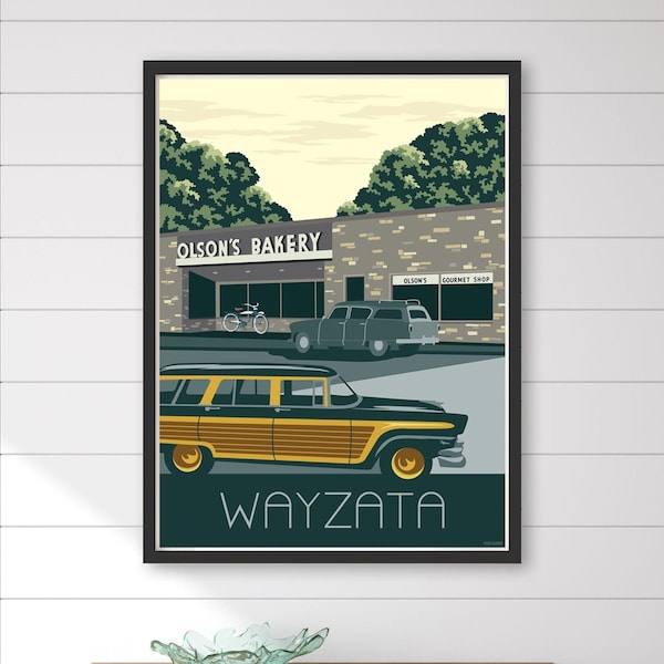 Olson's Bakery, Wayzata, Minnesota (1944-1990) Poster by Rich Sladek (frame not included)