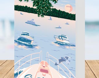 St. Albans Bay, Excelsior, Lake Minnetonka Greeting Card