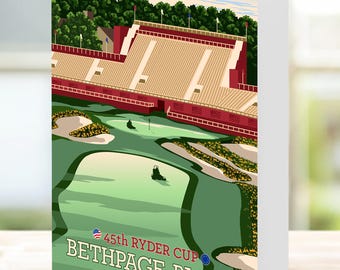 Bethpage Black Golf Course, Ryder Cup Greeting Card