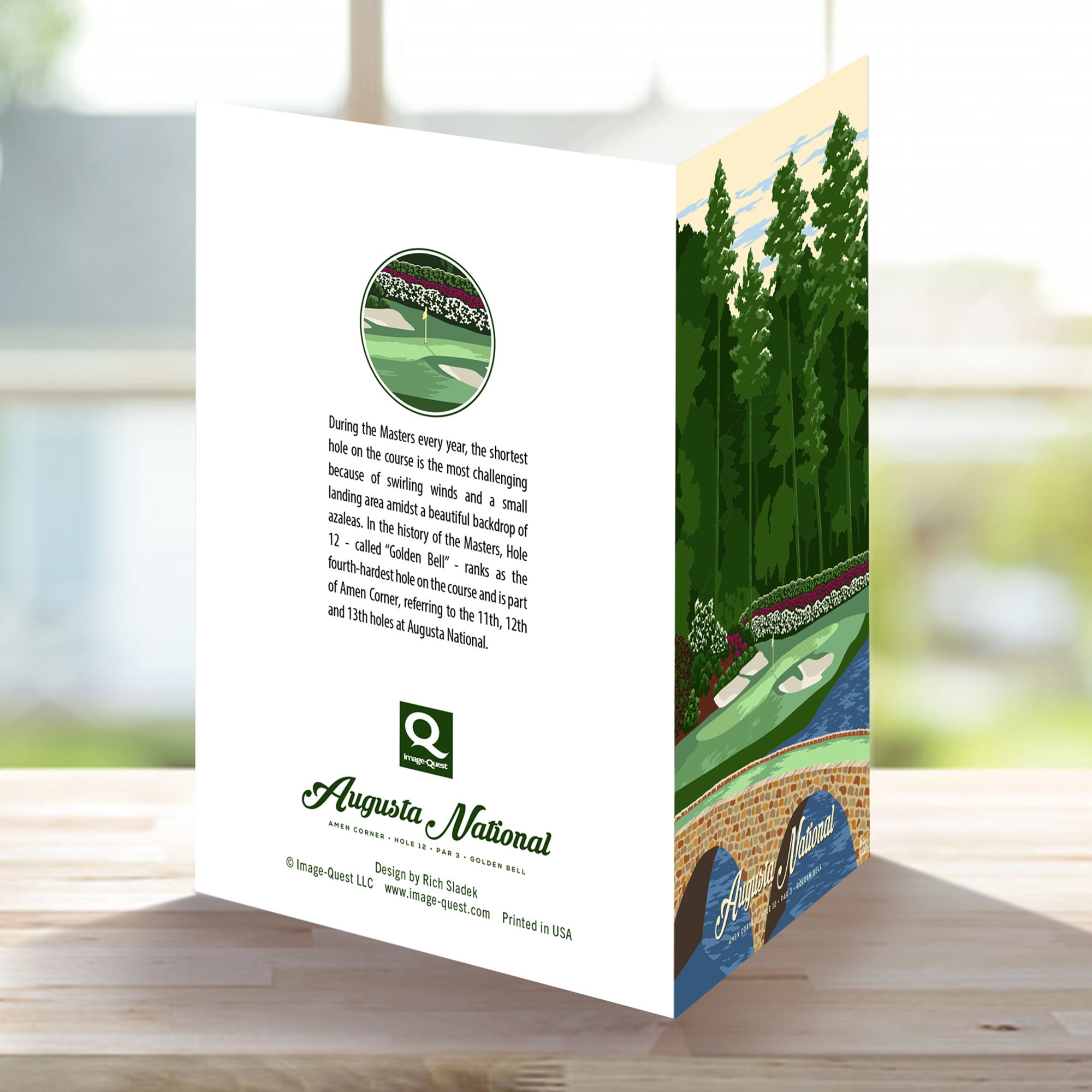 Augusta National Hole 12 'golden Bell' Golf, the Masters Greeting Card ...