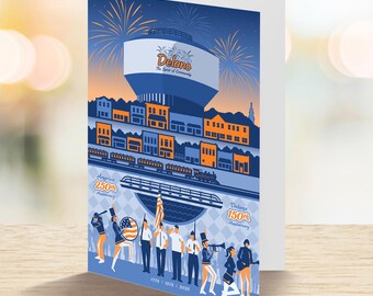 Delano, Minnesota 150 Years, America 250 Greeting Card