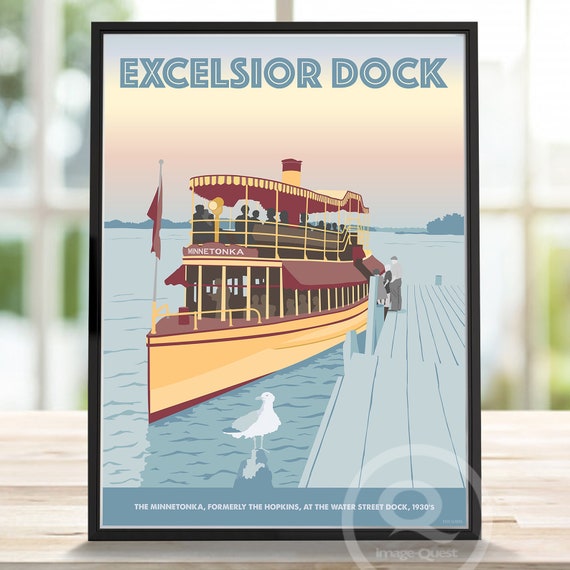 Excelsior Dock the Lake Poster by Rich Etsy
