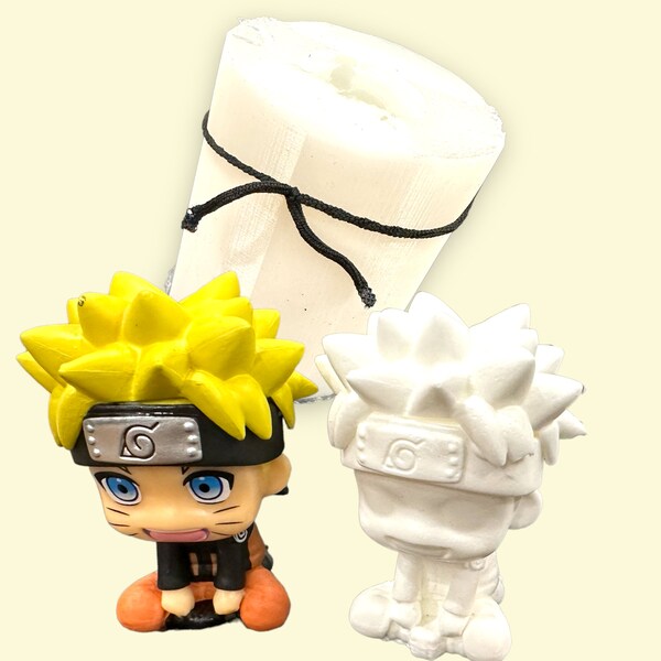 Moule 3D en silicone Naruto pour fabrication de savon, savonnette, chocolat, bougie, chandelle, résine époxy.