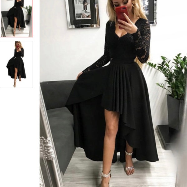 Blue Black Dress Etsy