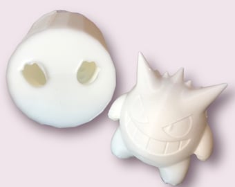 3D silicone mold Gengar, pokemon specter, for making soap, soap, chocolate, candle, epoxy resin.