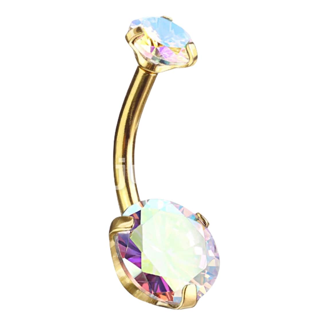 Professional Piercing Jewelry for Rainbow Crystal Navel Etsy